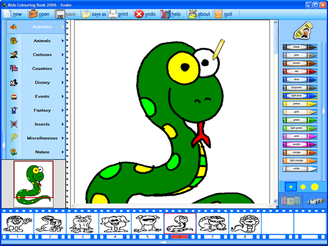 Kids Coloring Book 2006 Screenshot